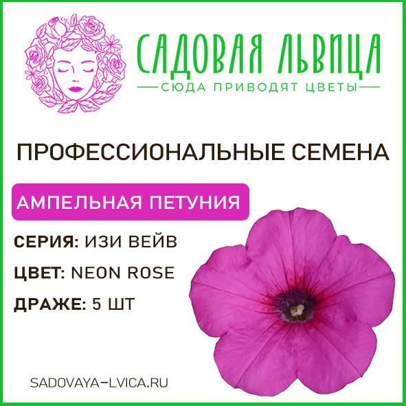 Петуния ИЗИ ВЕЙВ Неон роуз(Easy wave Neon Rose)